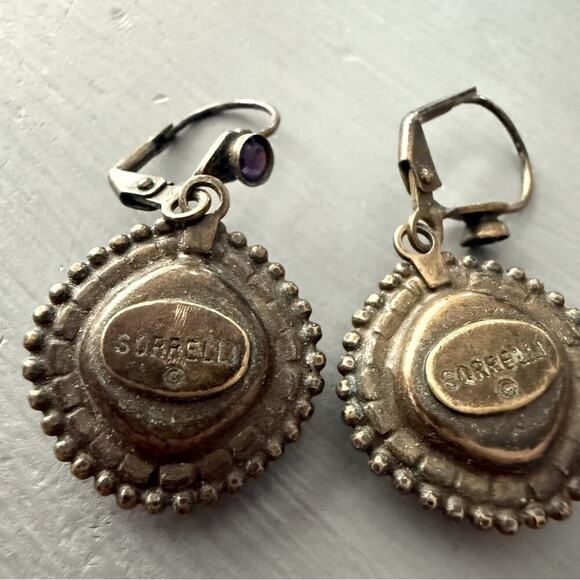 Sorrelli Crystal Brass Tone Drop Earrings - Picture 4 of 4